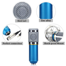 Excelvan Cardioid Condenser Microphone For Studio Recording With Shock Mount Blue BM-800