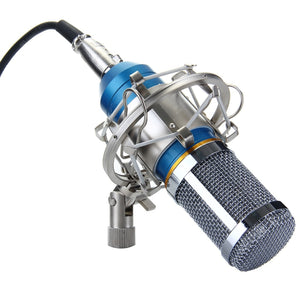 Excelvan Cardioid Condenser Microphone For Studio Recording With Shock Mount Blue BM-800