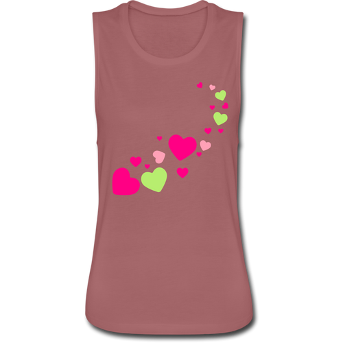 Women’s Flowy Muscle Tank by Bella - mauve