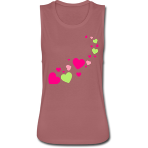 Women’s Flowy Muscle Tank by Bella - mauve