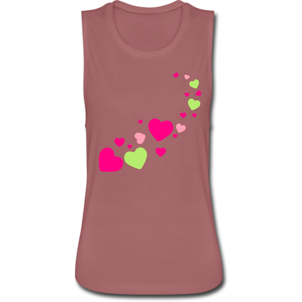 Women’s Flowy Muscle Tank by Bella - mauve