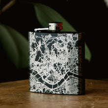Charlottesville - Virginia Map Hip Flask in Matte