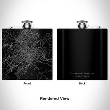 Charlottesville - Virginia Map Hip Flask in Matte