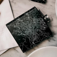 Charlottesville - Virginia Map Hip Flask in Matte